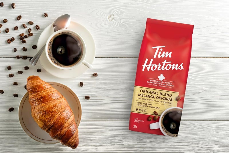 Tim Hortons Original Blend Ground Coffee, Fine Grind, Medium Roast, 300g - Image 3